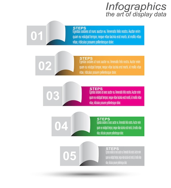 Infographic template for modern data visualization and ranking