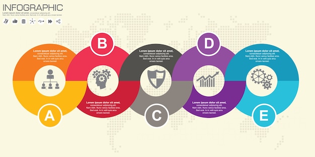 Infographic template and options 