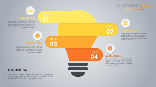 Infographic template for presentation Business data visualization Process chart and drive success