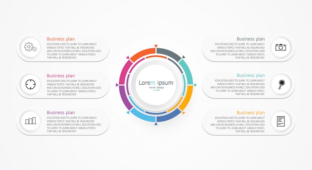 프로세스 또는 비즈니스 프리젠 테이션을위한 Infographic 템플릿