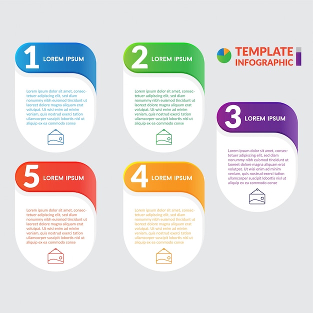 Infographic template simple modern