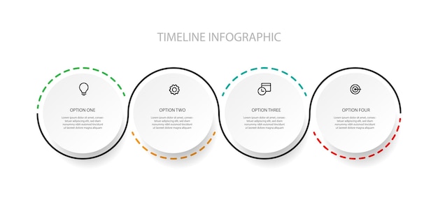 Infographic template vector element Timeline with five step concept for graphic presentation