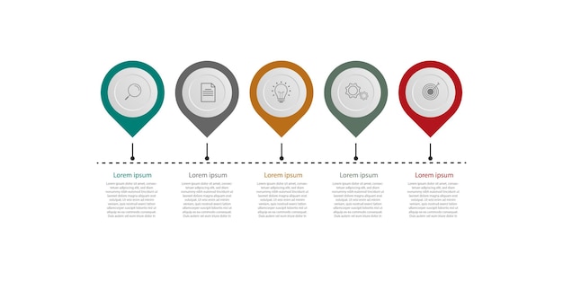 Infographic template vector element