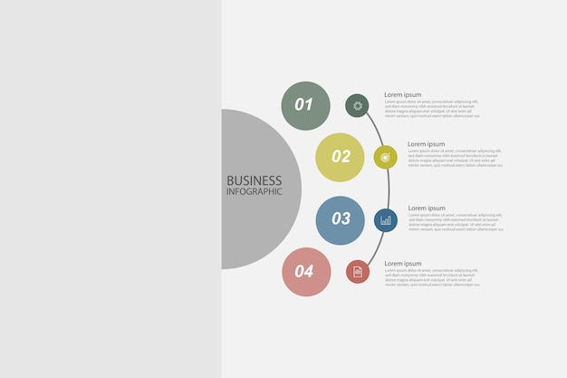 Infographic template vector element