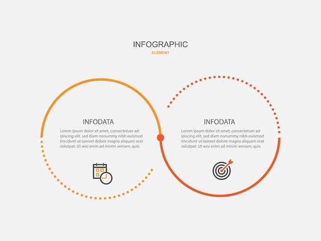 Infographic template vector element