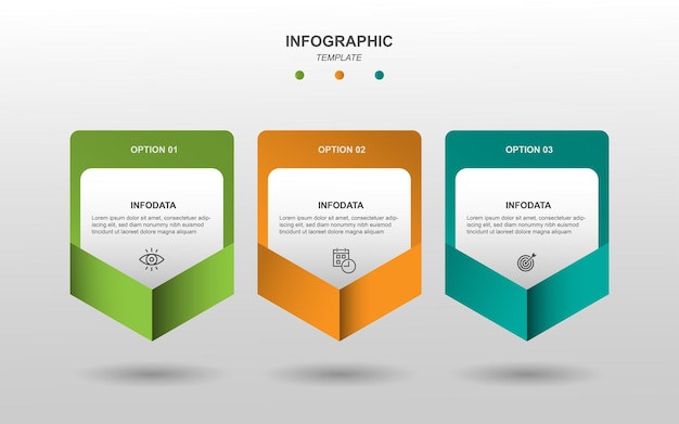 Infographic template vector element.