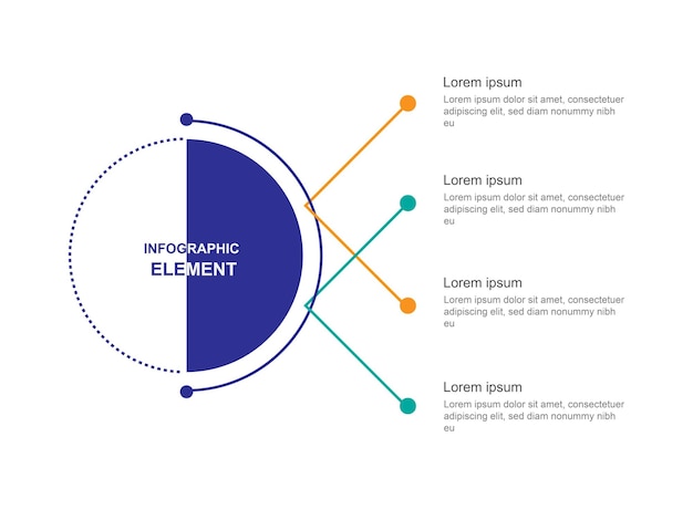 Infographic template vector element