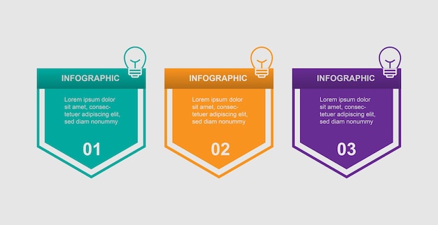 Infographic template vector element.