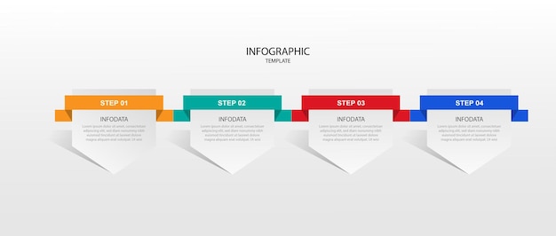 Infographic template vector element