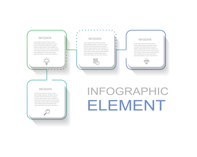 Infographic template vector element