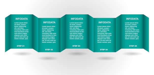 Infographic template vector element.