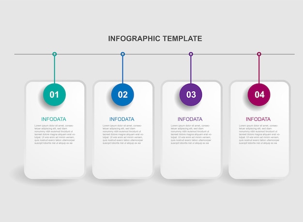 Infographic template vector element