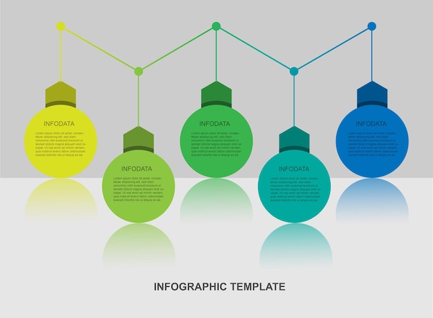 Infographic template vector element