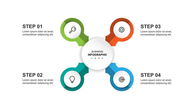 Infographic template vector element