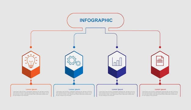 Infographic template vector element.