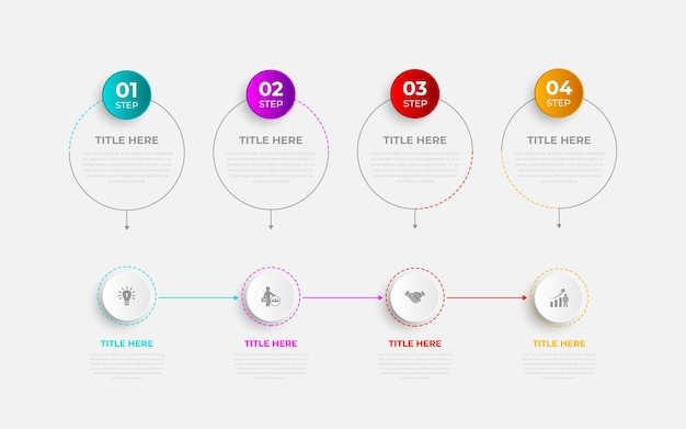 Infographic template with 4 options or steps