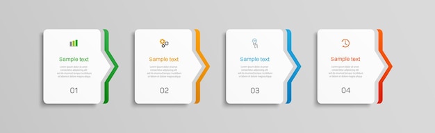 Infographic template with 4 options