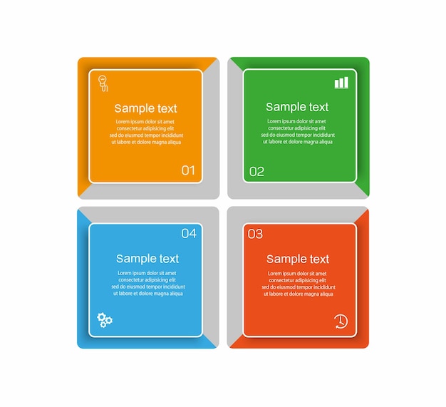 Vector infographic template with 4 options