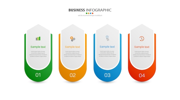 Инфографический шаблон с 4 вариантами