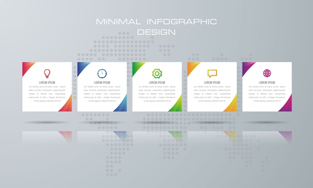 5 옵션 Infographic 템플릿
