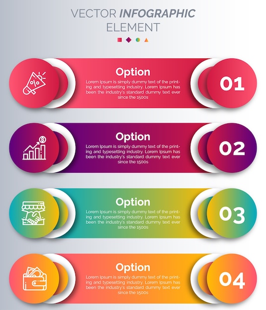 아이콘과 숫자가있는 Infographic 템플릿