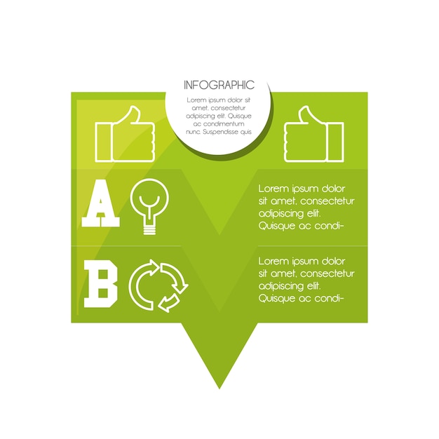 Vector infographic template with icon information