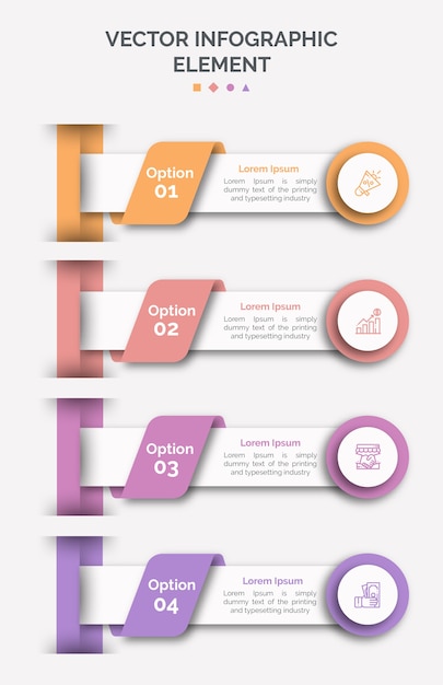 Infographic template with icon and number