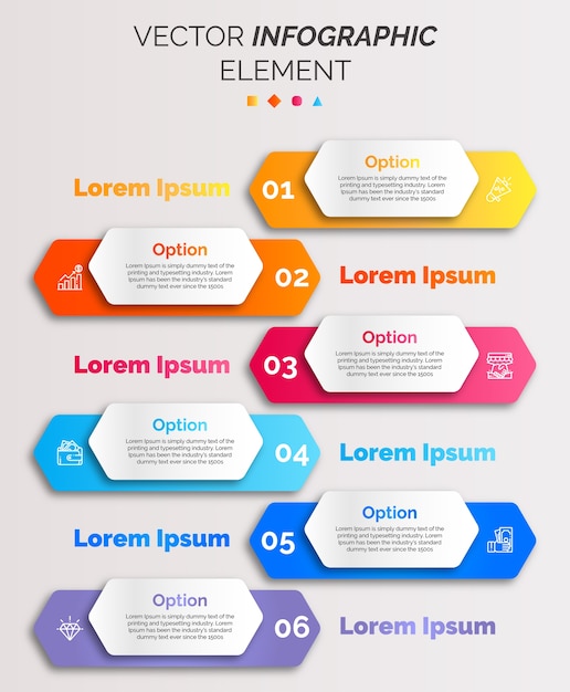 Modello di infografica con icona e numero