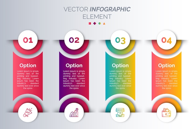 Infographic template with icon and number