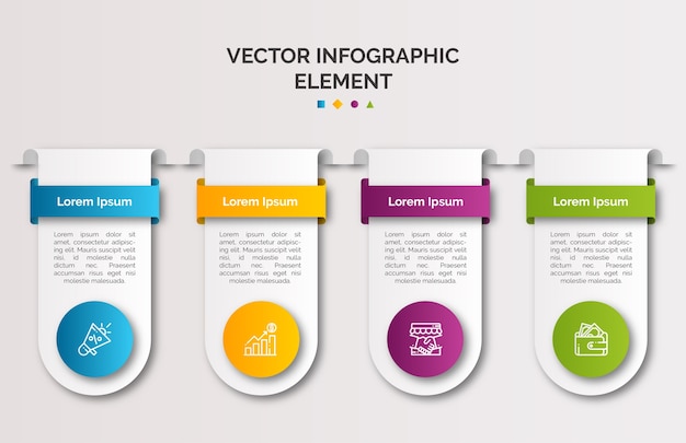 Infographic template with icon