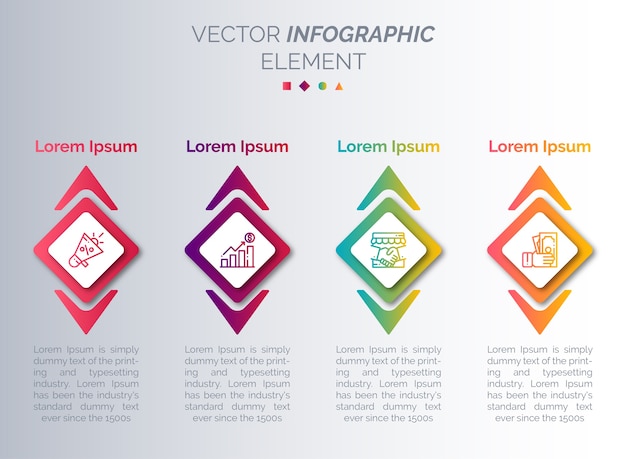 Infographic template with icon