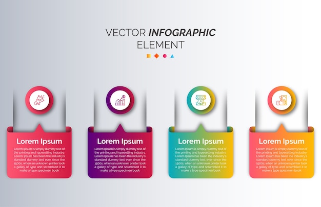 Infographic template with icon