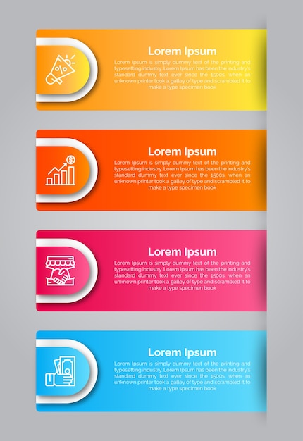 Infographic template with icon