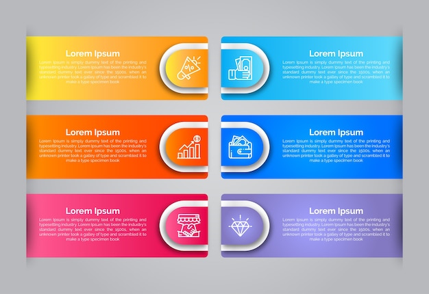 Modello di infografica con icona