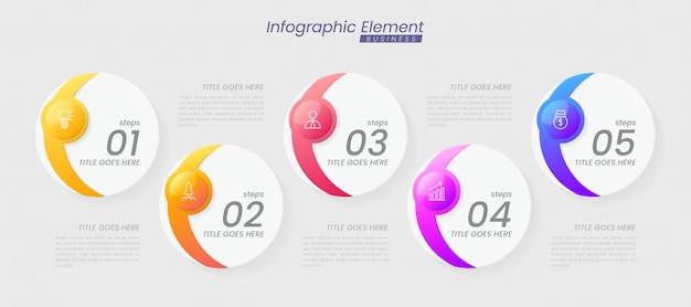 성공을위한 단계와 Infographic 템플릿입니다. 라인 아이콘이있는 프리젠 테이션, 편집 가능한 텍스트가있는 조직 요소 차트 프로세스 템플릿. 브로셔, 다이어그램, 워크 플로, 타임 라인, 웹 디자인 옵션