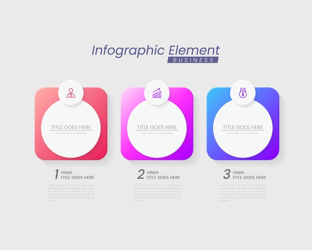 성공을위한 단계와 Infographic 템플릿입니다. 라인 아이콘이있는 프리젠 테이션, 편집 가능한 텍스트가있는 조직 요소 차트 프로세스 템플릿. 브로셔, 다이어그램, 워크 플로, 타임 라인, 웹 디자인 옵션