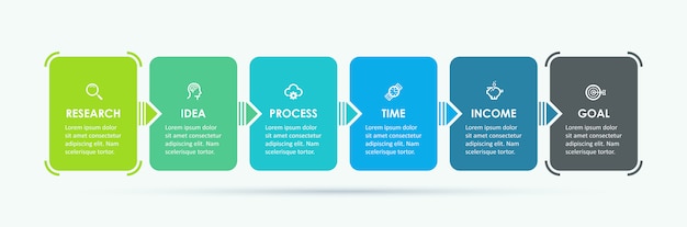 Infographic template with steps