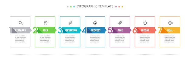 Infographic template with steps