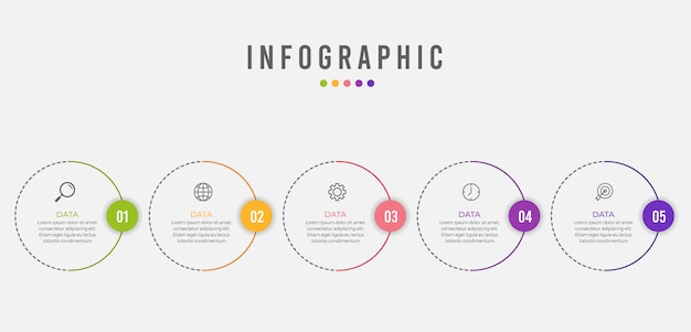 infographic template with steps