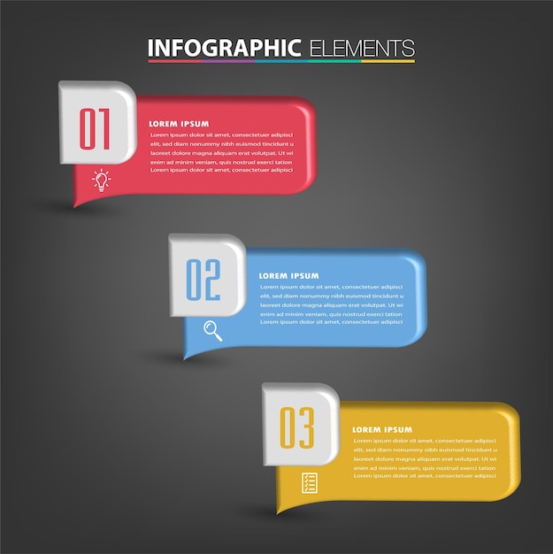 Modello di infografica con passaggi