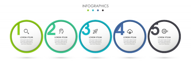 Vettore modello di infografica