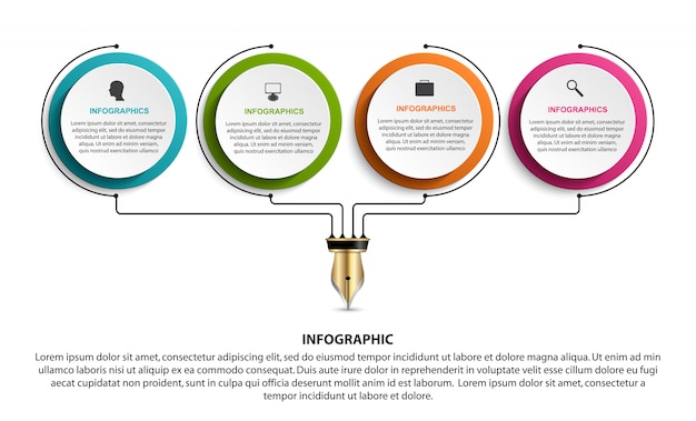 Modello di infografica.