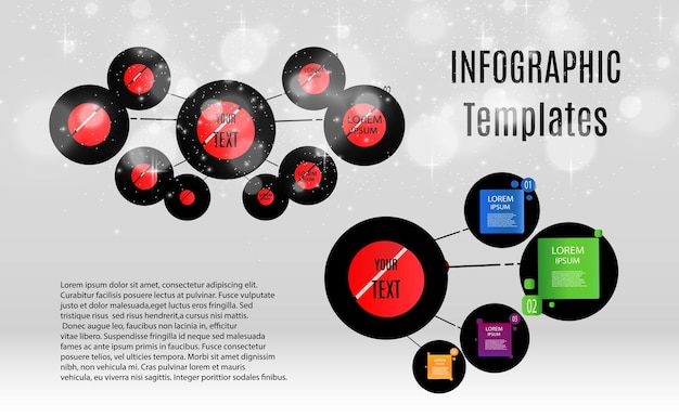 Infographic templateFrame for presentationWeb design