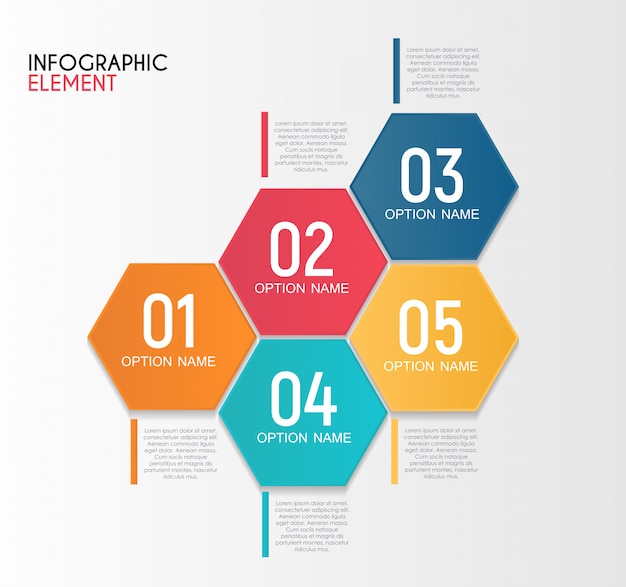 ビジネスのベクトル図のインフォグラフィックテンプレート