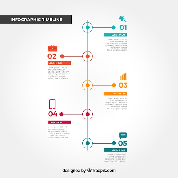 Infographic tijdlijn concept