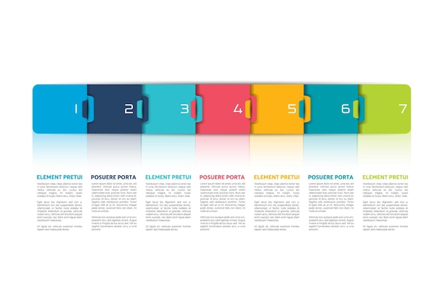 Infographic tijdlijn rapportsjabloon grafiekschema Vector