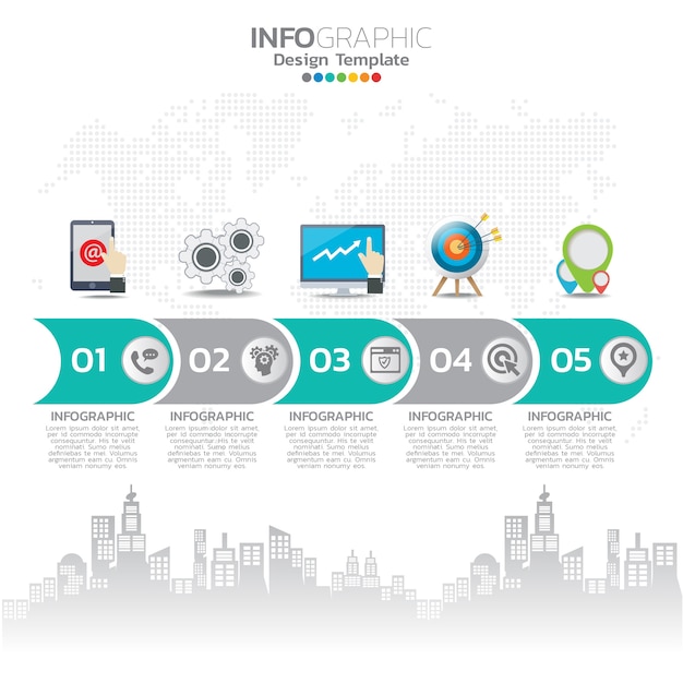 Infographic tijdlijnsjabloon