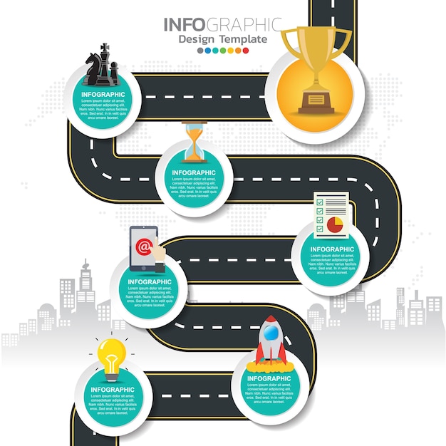 Infographic tijdlijnsjabloon