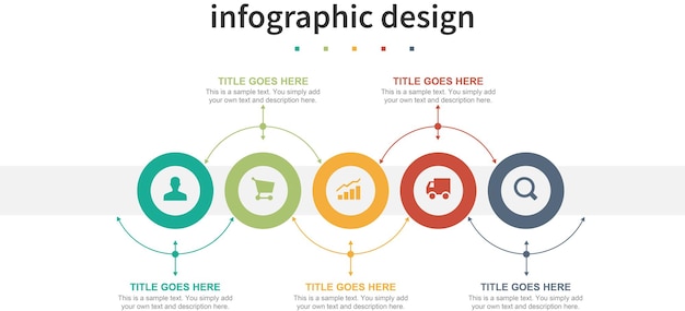 Vector infographic timeline design elements flowchart