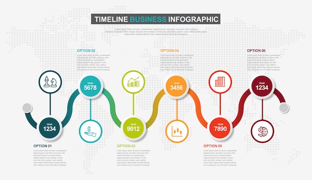 Vector infographic timeline design template.